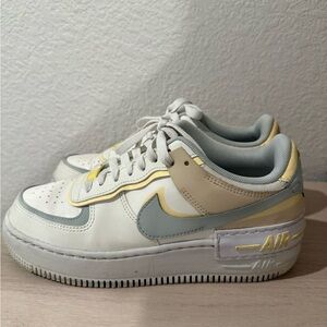 Nike Women's Air Force 1 Shadow - Cream and Gray